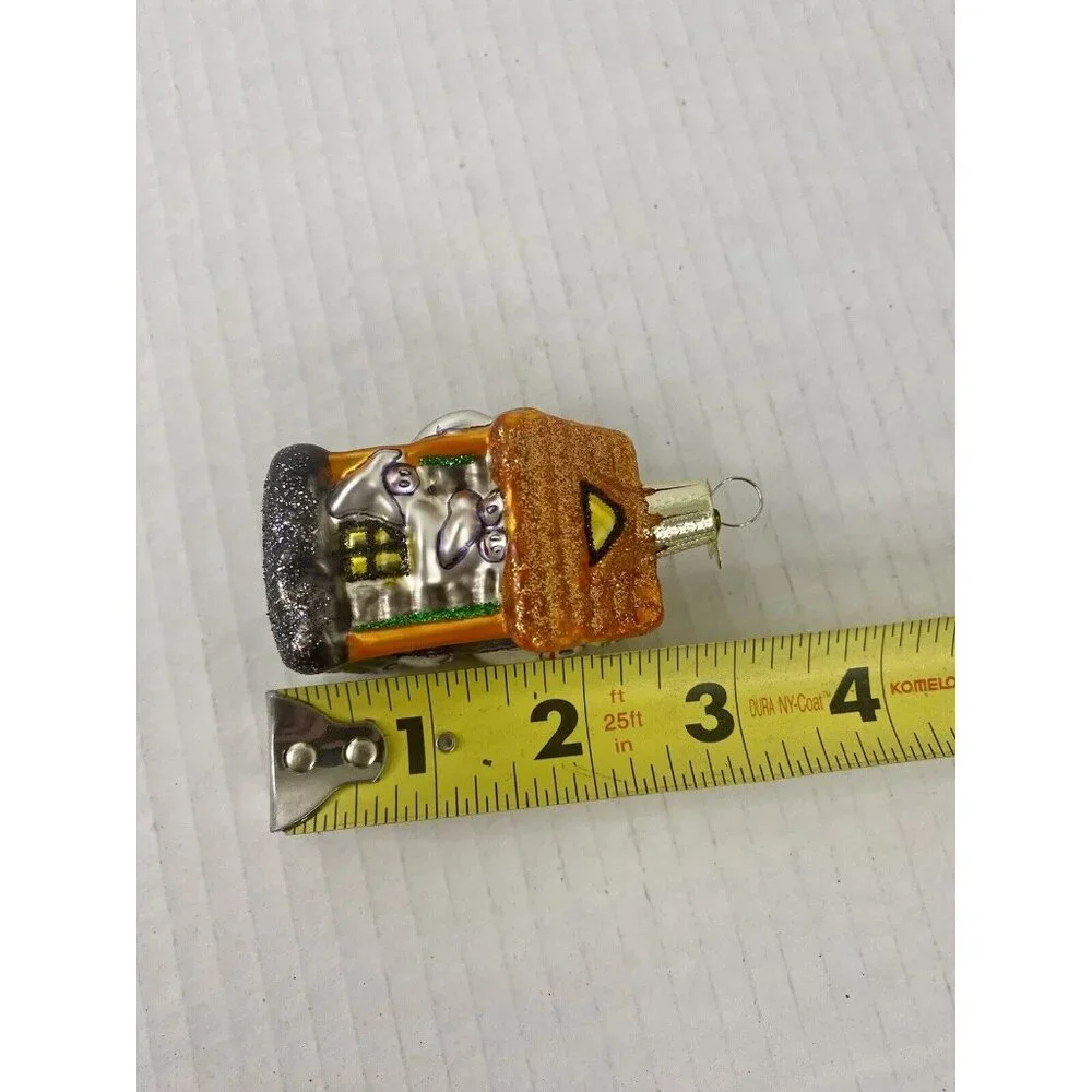 Inge Halloween Haunted House Ornament Decoration Blown Glass 3”‎ Ghosts Rare